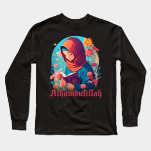 Hijab Girl (Reading Quran) Long Sleeve T-Shirt